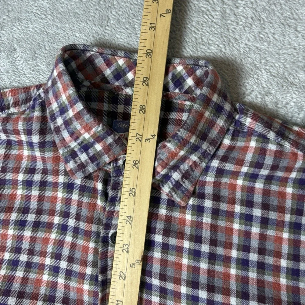 Johnnie-O Hangin Out Shirt Men's L Plaid Pocket Flannel‎ Button Up